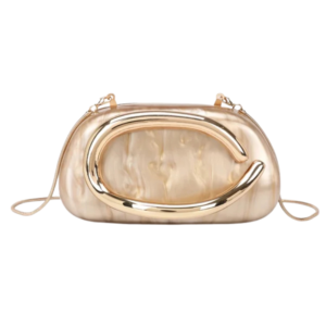 Luxury Metal Gold Evening Crossbody Bag – Chic Multi-Way Banquet Clutch Purse for Women