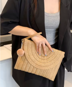 Handwoven Envelope Clutch Crossbody Bag