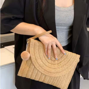 Handwoven Envelope Clutch Crossbody Bag